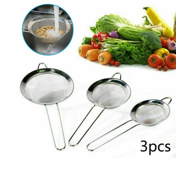 Stainless Steel 3 in 1 Liquid Colanders Set