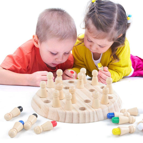 Kids Wooden Memory Match Stick Chess Game Fun Block Board Game